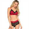 Leg Avenue - Leg Avenue Set Dos Piezas Rojo Y Negro S/M