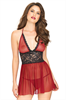 Leg Avenue - Leg Avenue Babydoll Rojo Talla Unica