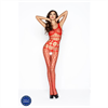 Passion Woman - Passion Woman Bs032 Bodystocking Rojo Talla Unica
