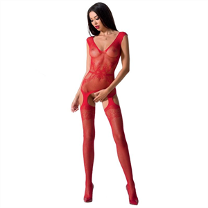 Passion Woman Bs062 Bodystocking Rojo Talla Unica