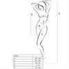 Passion Woman - Passion Woman Bs026 Bodystocking Estilo Vestido Negro Talla Unica