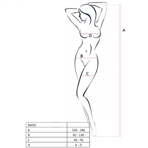 Passion Woman Bs031 Bodystocking Negro Talla Unica