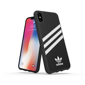 Adidas - Adidas carcasa Apple iPhone X Plus Moulded rayas negro/blanco