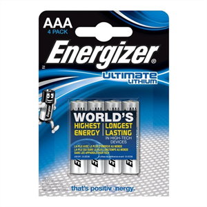 Energizer Ultimate Lithium Pila Litio Aaa L92 Lr03 1,5v Blister*4