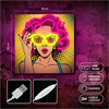 Forever - Forever Neon ART Led Power Woman yellow-purple FLA02