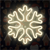 Forever - Forever Neon Led Christmas SnowFlake White FLNE20