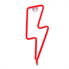 Forever Neon Led Light Bolt Red Bat+USB