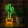 Forever - Forever Neon Led Light Cactus Orange Green Bat+USB