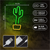 Forever - Forever Neon Led Light Cactus Orange Green Bat+USB