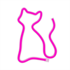 Forever - Forever Neon Led Light Cat Pink Bat+USB