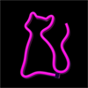 Forever - Forever Neon Led Light Cat Pink Bat+USB