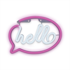 Forever Neon Led Light Hello Pink White Bat+USB FLNE15