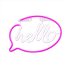 Forever - Forever Neon Led Light Hello Pink White Bat+USB FLNE15