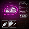 Forever - Forever Neon Led Light Hello Pink White Bat+USB FLNE15