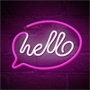 Forever - Forever Neon Led Light Hello Pink White Bat+USB FLNE15