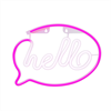 Forever - Forever Neon Led Light Hello Pink White Bat+USB FLNE15
