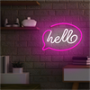 Forever - Forever Neon Led Light Hello Pink White Bat+USB FLNE15
