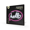 Forever - Forever Neon Led Light Hello Pink White Bat+USB FLNE15