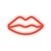 Forever Neon Led Light Lips Red Bat+USB