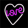 Forever - Forever Neon Led Light Love Heart Purple White