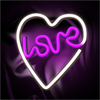 Forever - Forever Neon Led Light Love Heart Purple White