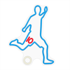 Forever Neon Plexi Led Footballer white