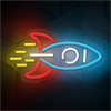 Forever - Forever Neon Plexi Led Rocket multicolor Neolia