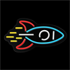 Forever - Forever Neon Plexi Led Rocket multicolor Neolia