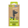 Muvit For Change - muvit for change cable Llavero con función soporte Tipo C a Tipo C 3A 60W negro y gris