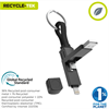 Muvit For Change - muvit for change cable Llavero multiconector (Tipo C, USB-A, 8-pin) negro