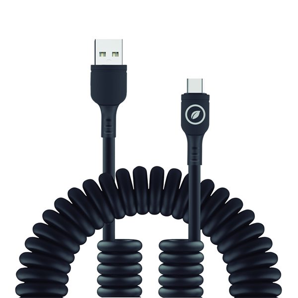 Muvit For Change - muvit for change cable rizado Tipo A a Tipo C 3A 60w 1,2m negro