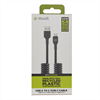 Muvit For Change - muvit for change cable rizado Tipo A a Tipo C 3A 60w 1,2m negro