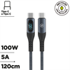 Muvit For Change - muvit for change cable Tipo C a Tipo C 100W con pantalla LCD gris