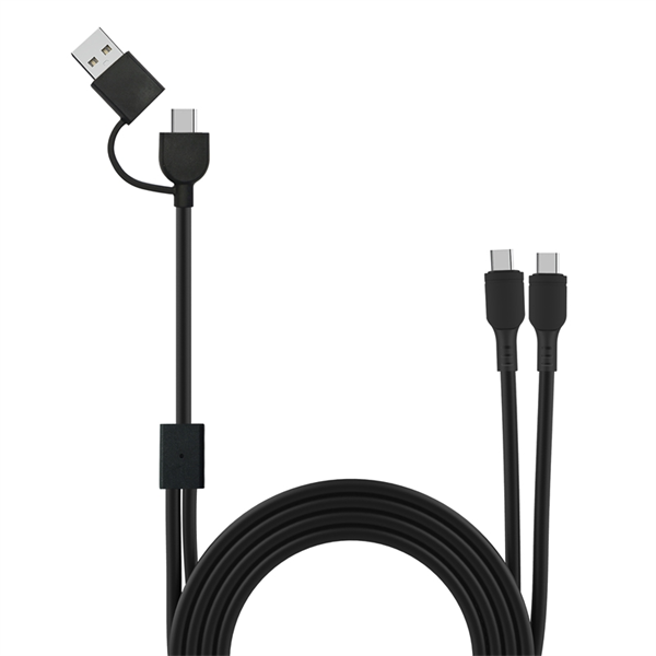 Muvit For Change - muvit for change cable Tipo C + Tipo A a doble cable Tipo C 3A 60w 1,2m negro