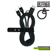 Muvit For Change - muvit for change cable Tipo C + Tipo A a doble cable Tipo C 3A 60w 1,2m negro