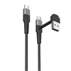 Muvit For Change muvit for change cable Tipo C + Tipo A a Tipo C 3A 15w 0,2m negro