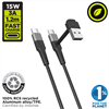 Muvit For Change - muvit for change cable Tipo C + Tipo A a Tipo C 3A 15w 1,2m negro
