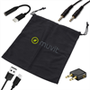 Muvit For Change - muvit for change cascos estéreo ANC Plegables con cancelación de ruido activa, adaptadores y funda d