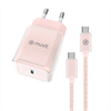 Muvit For Change muvit for change pack cargador de pared Glass Tipo C PD 30W + cable tipo C a tipo C 3A 1m rosa