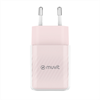 Muvit For Change - muvit for change pack cargador de pared Glass Tipo C PD 30W + cable tipo C a tipo C 3A 1m rosa