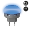 Muvit Life Transformador USB Dual LED Azul 2.1A muvit Life