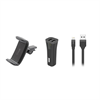 Muvit Pack Coche Lightning: Soporte universal (salida aire) + Cable USB-Lightning + Cargador Coche USB 2A 