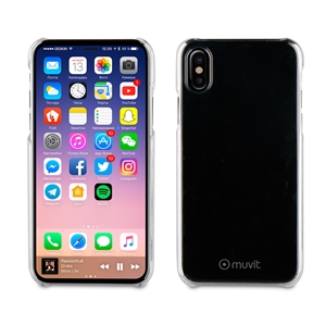 Muvit - Pack Carcasa Cristal Transp.+ Tempered Glass Case Friendly 0,33 mm Apple iPhone 8 muvit