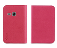 Muvit - Funda Slim Folio Función Soporte Rosa/Negra Samsung Galaxy Young S6310  Muvit