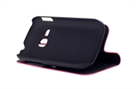 Muvit - Funda Slim Folio Función Soporte Rosa/Negra Samsung Galaxy Young S6310  Muvit