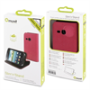 Muvit - Funda Slim Folio Función Soporte Rosa/Negra Samsung Galaxy Young S6310  Muvit