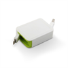 Muvit - Cable USB Retráctil Lightning MFI 2.4A 0.8m blanco/verde muvit