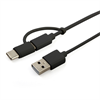 Muvit Cable USB 2 en 1 Micro USB+Type C 2.1A (Carga/Datos) muvit