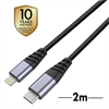 Muvit muvit Tiger cable USB Tipo C 2.0 a Lightning 3A 2m gris
