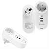 Muvit muvit transformador 2 USB+1 Tipo C PD + EU Plug 5V 4A 20W Carga inteligente blanco